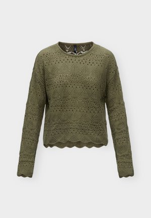 ONLY, ONLKATIA O NECK - Maglione - burnt olive