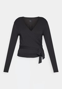 ONE RELAXED TOP - Långärmad tröja - black/dark smoke grey