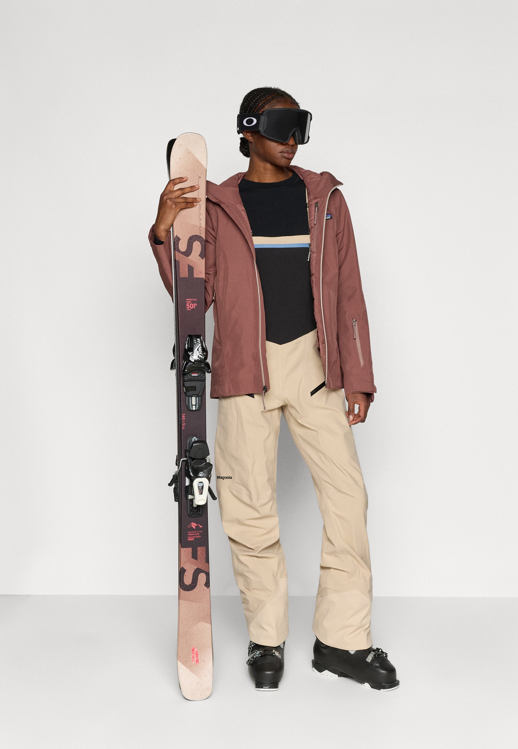 Patagonia SNOWDRIFTER BIBS - Ski pants - oar tan/beige - Zalando.co.uk