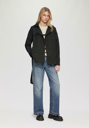 MIT GÜRTEL - Summer jacket - schwarz