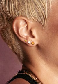 Singularu SMILEY YELLOW ENAMEL - Pendiente individual - gold-coloured