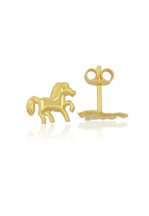 OHRSTECKER PFERD , 9MM - Ohrringe - gelbgoldfarben