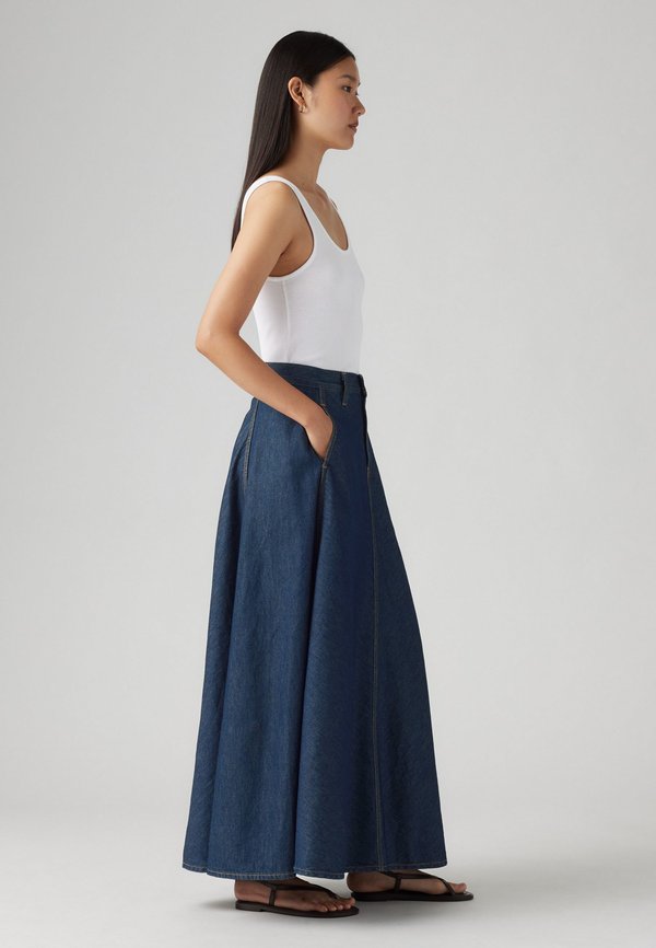 XL SKIRT - Denim skirt - square circle3