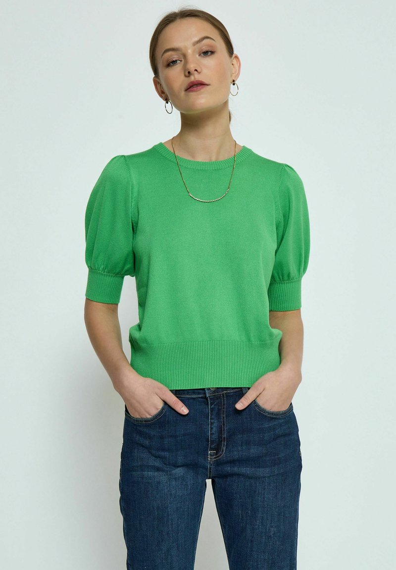 Minus LIVA - Potiskana majica - palm green