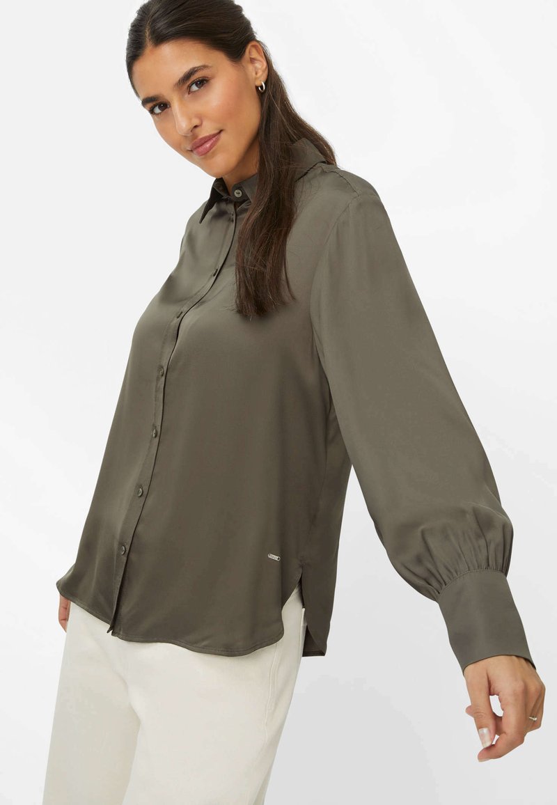 BRAX STYLE VIC - Button-down blouse - soft khaki