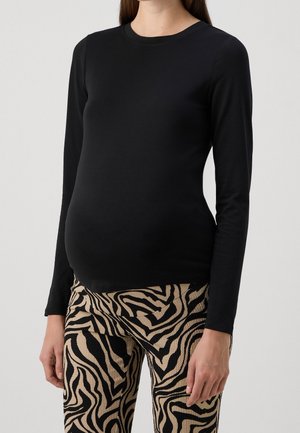 Langærmet T-shirt - black