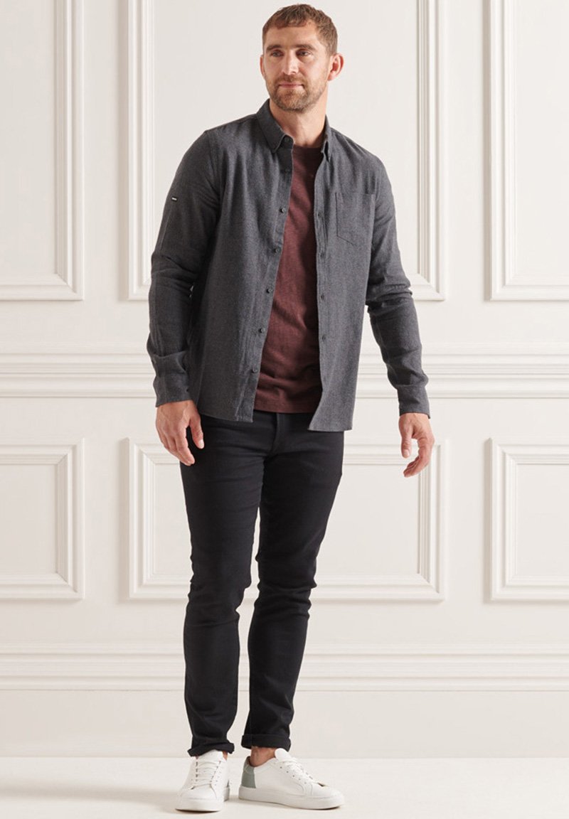 super dry heritage brushed shirt jacket