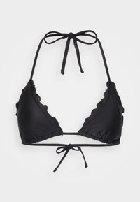 RUFFLE TRIANGLE - Bikini top - black
