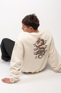 Kaotiko CREW TIANLONG UNISEX - Sweatshirt - ivory
