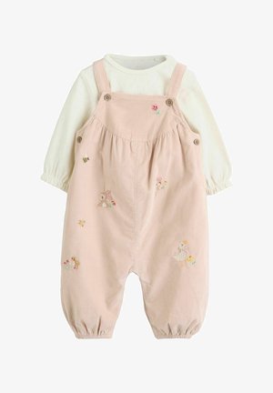 Next, REGULAR FIT - BABY CORD DUNGAREES AND LONG SLEEVE BODYSUITS 2 PIECE SET - Body - ecru bunny