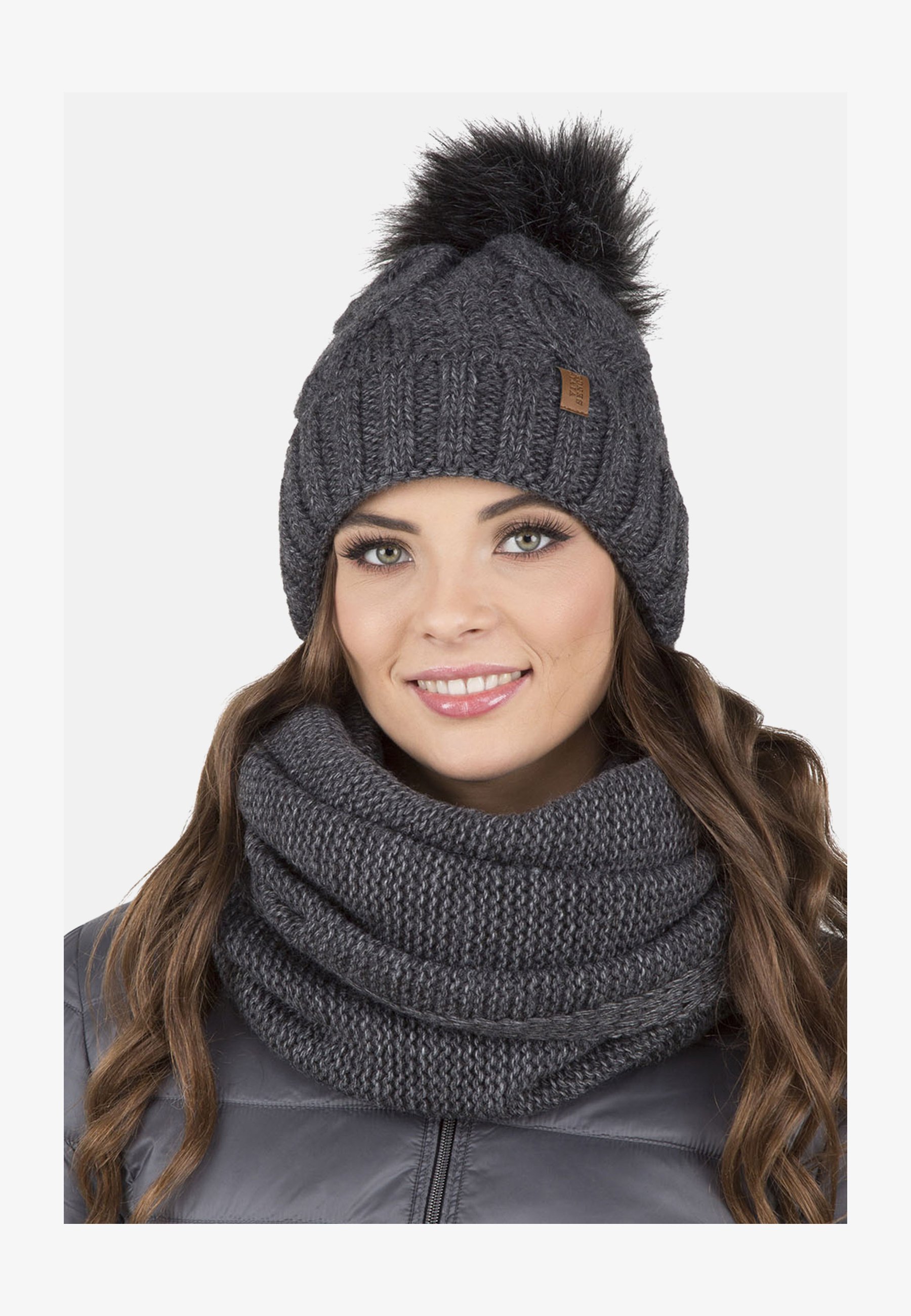 Thenice Set Regalo Invernale Uomo - Cappello E Sciarpa In Maglia, Colore Grigio, Taglia Unica, Caldo E Morbido