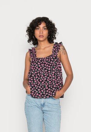 PCMARIBEL STRAP - Top - black/pink
