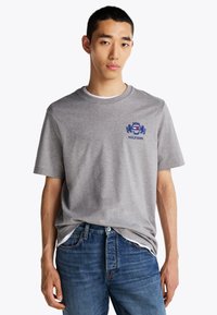 Tommy Hilfiger SMALL CREST TEE - Camiseta estampada - medium grey heather