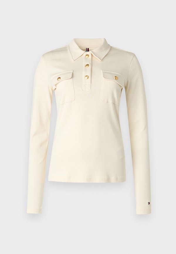 SLIM  - Long sleeved top - ivory petal2