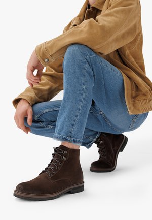 RYŁKO Botine cu șireturi - brown