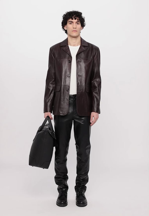 JOSH - Leather jacket - napa wine2
