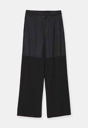 WAISTBAND DETAIL STRAIGHT LEG TROUSER - Pantalones - black