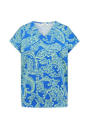 Cecil, T-SHIRT MIT V-NECK UND PRINT - T-shirt print - surf blue