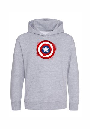 Marvel AVENGERS ENDGAME CAPTAIN AMERICA SPRAY LOGO - Hættetrøje - heather grey
