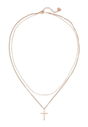 LAYERED CROSS SET - Necklace - rose gold