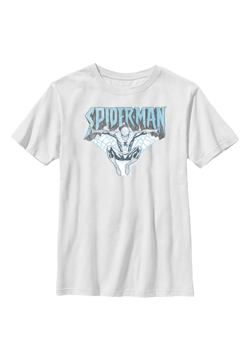 Marvel SPIDER MAN CLASSIC PENCIL WEBS - Camiseta estampada - white