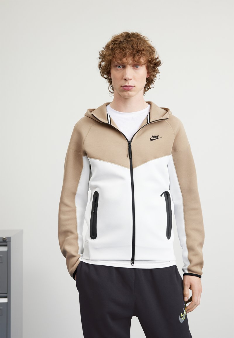 Nike Sportswear TECH FLEECE - Jaka ar rāvējslēdzēju - summit white/khaki/black