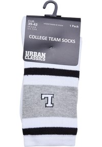 Urban Classics COLLEGE TEAM - Calze - black heathergrey white