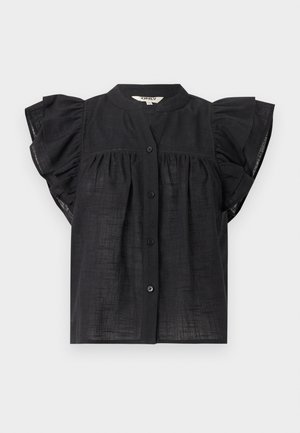 ONLY, ONLFALLULAH FRILL - Hemdbluse - black