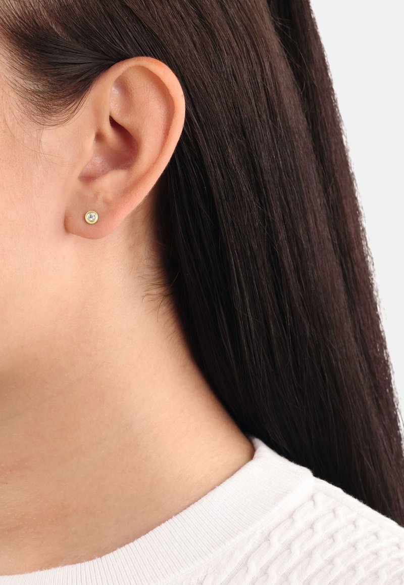 amor FÜR DAMEN, GOLD 375, ZIRKONIA WEISS - Örhänge - gold coloured