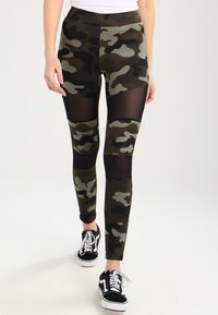 Urban Classics Leggings - Byxor - dark green