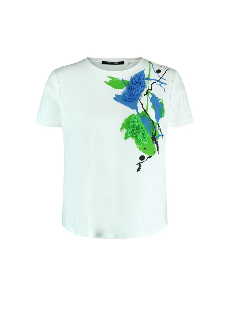 Taifun T-shirt print wit