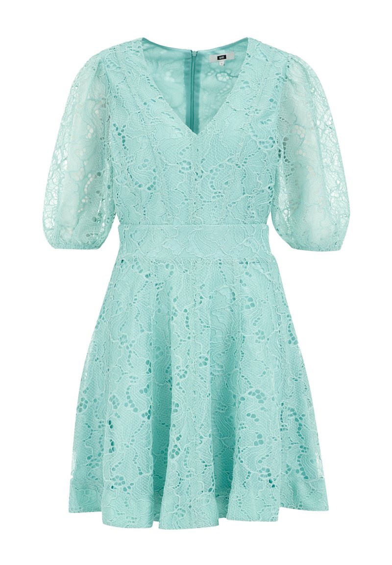 WE Fashion Cocktailjurk lichtblauw gemêleerd WE Fashion Cocktailjurk lichtblauw gemêleerd