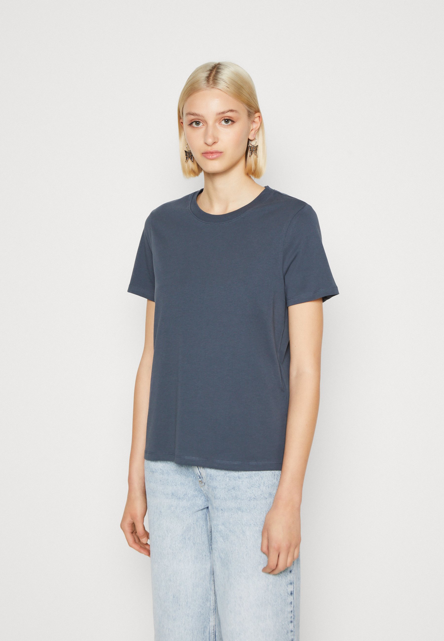 PIECES T-Shirt Donna PCRIA - Girocollo, Maniche Corte, Taglio Normale A Righe