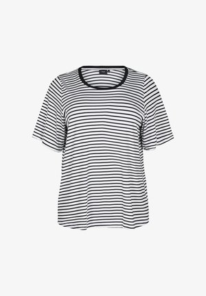 Zizzi, T-shirt print - b white/black st