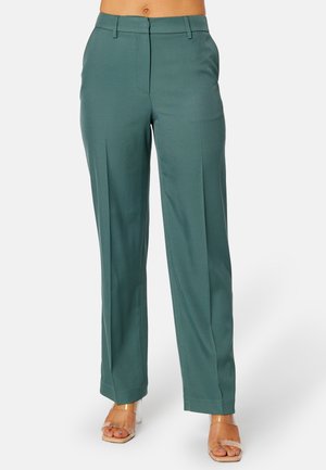 Bubbleroom HIGH WAIST REGULAR SUIT TROUSERS - Stoffhose - green