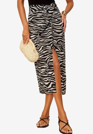 LIGHTWEIGHT SARONG TIE SIDE REGULAR FIT - A-linjekjol - zebra