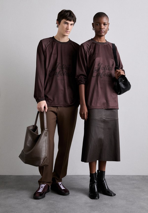 LOGO FOOTBALL TEE UNISEX - Long sleeved top - burgundy2