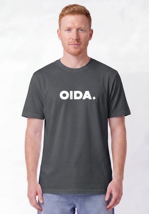 watapparel, OIDA UNISEX - T-Shirt print - anthracite