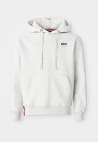 BASIC HOODY SMALL LOGO - Mikina s kapucňou - pastel grey melange