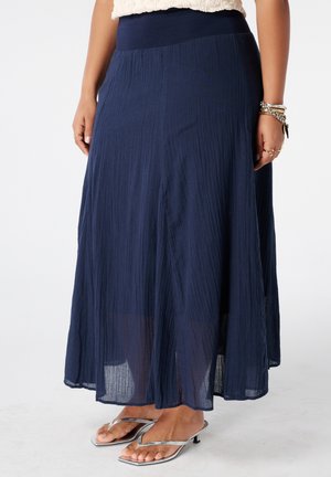 MS Mode, MS MODE SKIRT NOT TRANSLATED - Jupe longue - navy blue