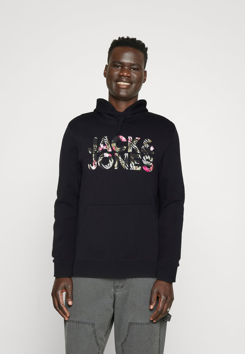 Jack & Jones JJEJEFF CORP HOOD - Kapuutsiga pusa - black/green