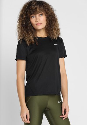 MILER - T-shirt med print - black/silver