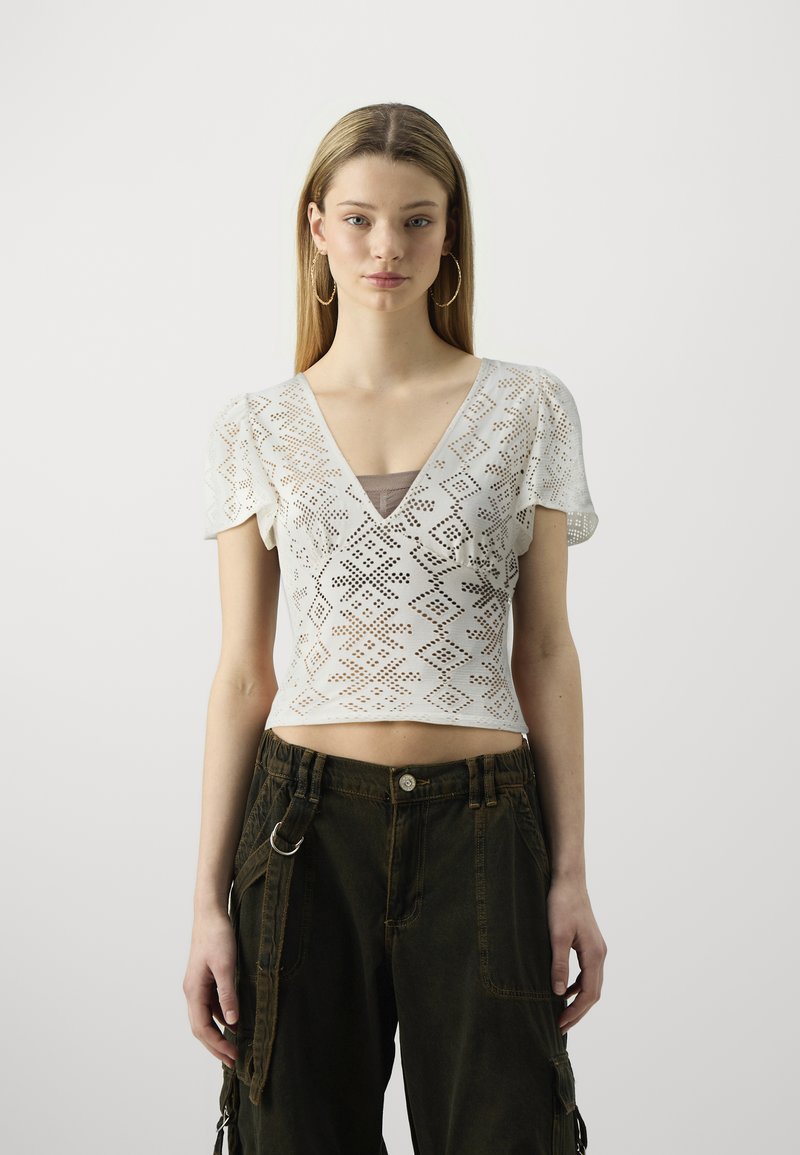 ONLY - ONLTILDA - T-shirt con stampa - cloud dancer, Ingrandire