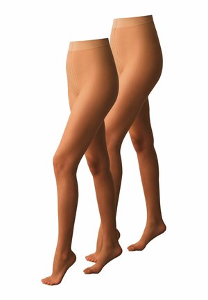 N. PREMIUM ULTIMATE SHEER 7 DENIER OPAQUE TIGHTS 2 PACK  . - Dresuri - golden tan