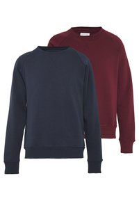 2 PACK - Bluză de molton - dark blue/bordeaux