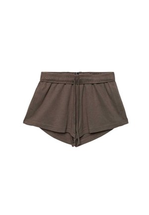 Stradivarius, MICRO SHORTS WITH TURN-UP WAIST - Jogginghose - dark brown