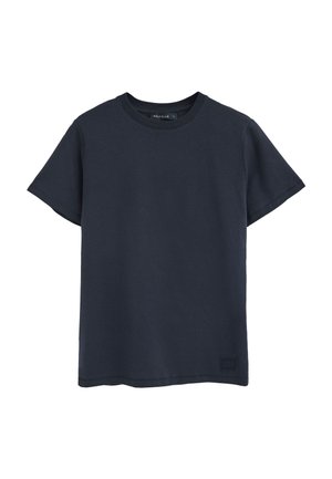 Navyblaue Baumwoll-T-Shirt mit Rundhalsausschnitt, kurzen Ärmeln und geradem Schnitt. Verfügt über ein kleines "POLO CLUB"-Label am Saum.