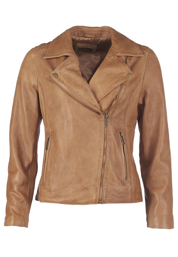 Lederjacke - cognac
