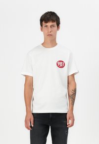 Replay - RACER LOGO  - Print T-shirt - natural white Thumbnail Image 1