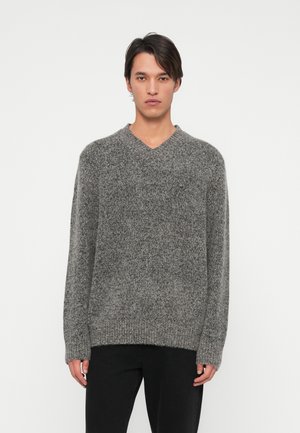 FLOYD V NECK - Strikkegenser - fossil melange